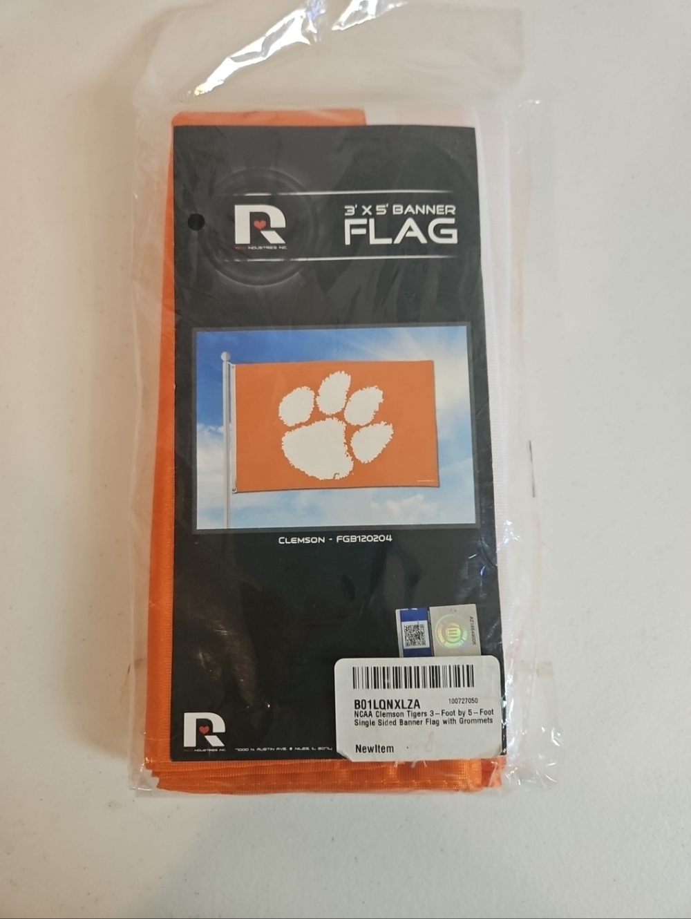 Clemson University Tigers 3' x 5' Banner Flag Orange Grommets Collegiate
